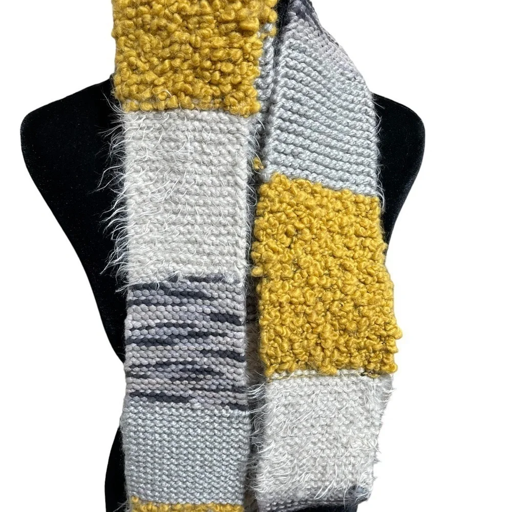 No Brand Mix Media Textured Long Scarf